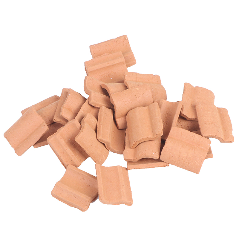 25PCS Niniature S Red Roof Tile Turning Mould Scenario Sand Table Diy Materia Pe 25PCS Niniature S Red Roof Tile Turning Mould Scenario Sand Table Diy Materia Pe