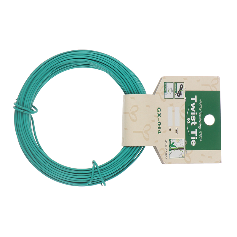 1.8mm*15M Garden Wire Heavy Duty Green Coated Plant Twist Tie Garden Wir-wf