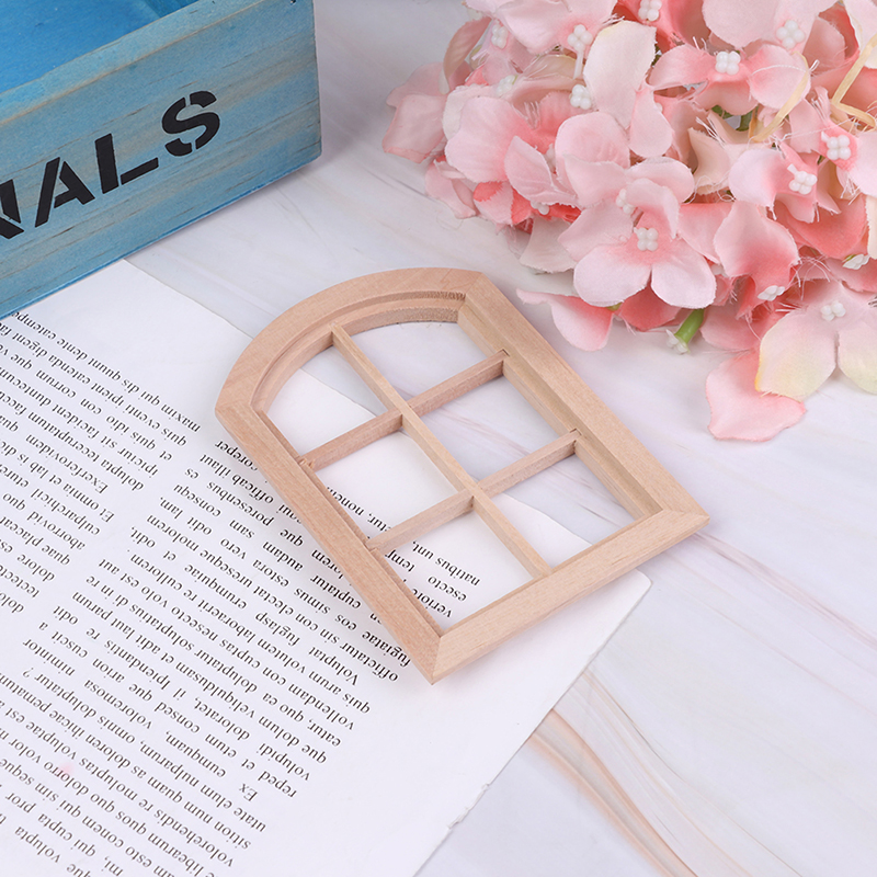 1:12 Dollhouse Miniature Wooden Arched Window Model Furniture AccessoriesJCAUJCA