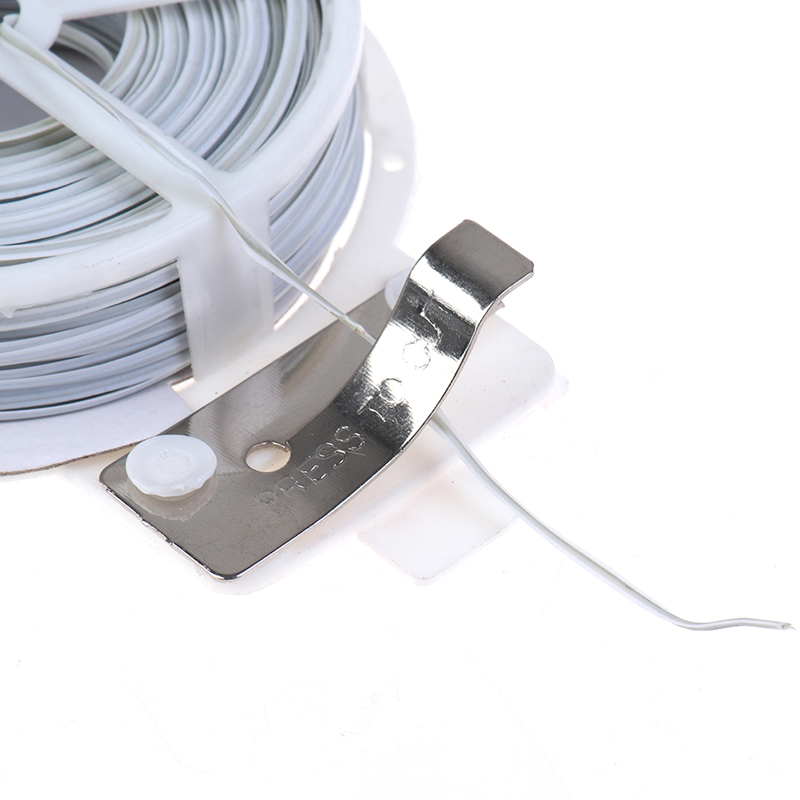 1Pc (50m) White Multi-Function Sturdy Garden Plant Twist Tie with Coated Wire ❤X - Picture 6 of 12