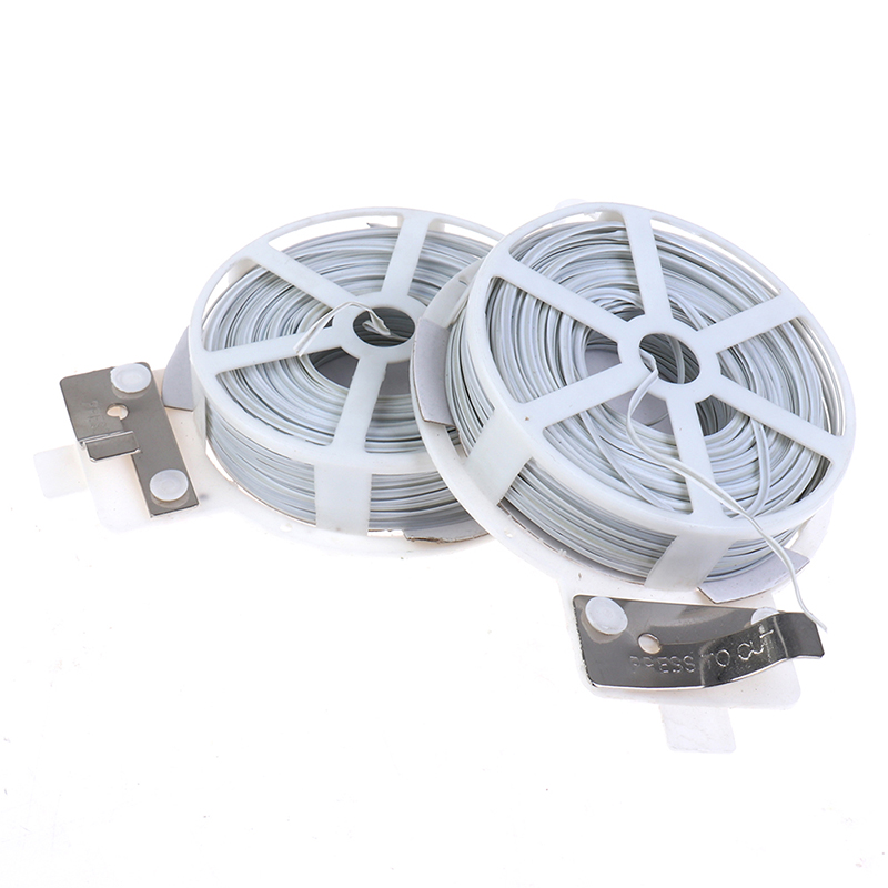 1Pc (50m) White Multi-Function Sturdy Garden Plant Twist Tie with Coated Wire ❤X - Picture 10 of 12