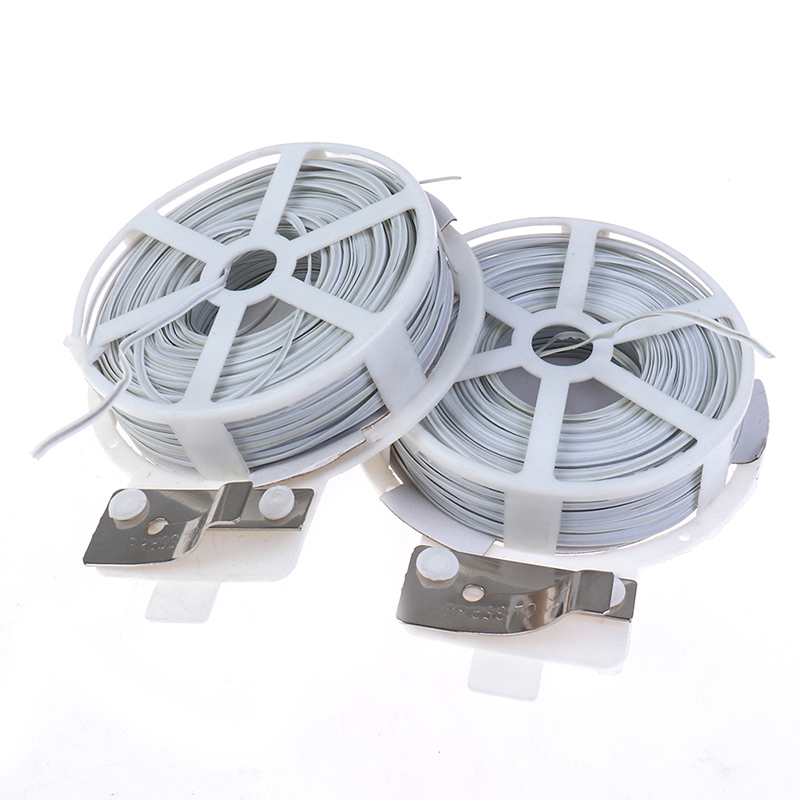 1Pc (50m) White Multi-Function Sturdy Garden Plant Twist Tie with Coated Wire ❤X - Picture 11 of 12