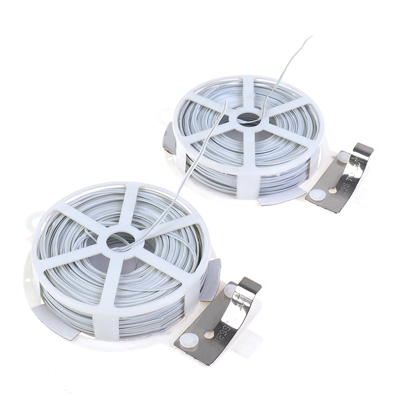 1Pc (50m) White Multi-Function Sturdy Garden Plant Twist Tie with Coated Wire ❤X - Picture 8 of 12