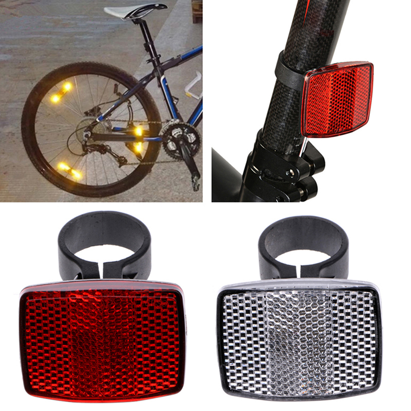 Fahrrad Lenker Reflektor Reflektierend Vorne Hinten Warnlicht Sicherheit '#B