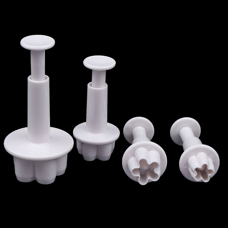 4Pcs Plum Flower Fondant Cake Cutter Plunger Cookie Mold Decorating Candy Mo-qk - Picture 2 of 12