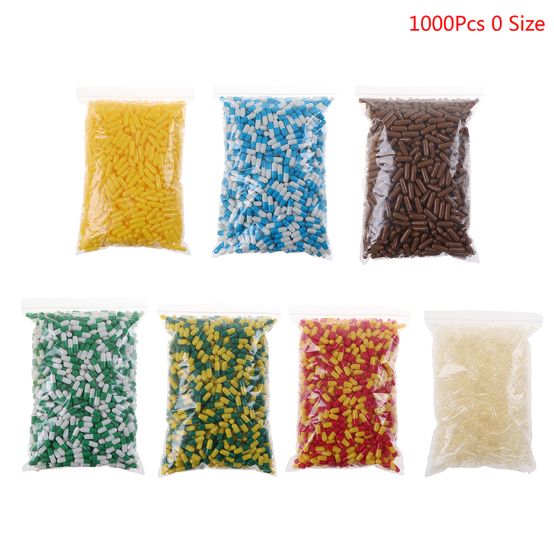 1000Pcs Empty Hard Vacant Gelatin Capsule Size 0# Gel Medicine Pill VitaminU QM - Bild 8 von 19