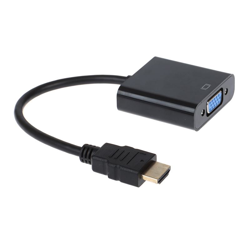 Black HDMI to VGA adapter cable Projector monitor HD converter cable^PN H8 - Zdjęcie 7 z 12