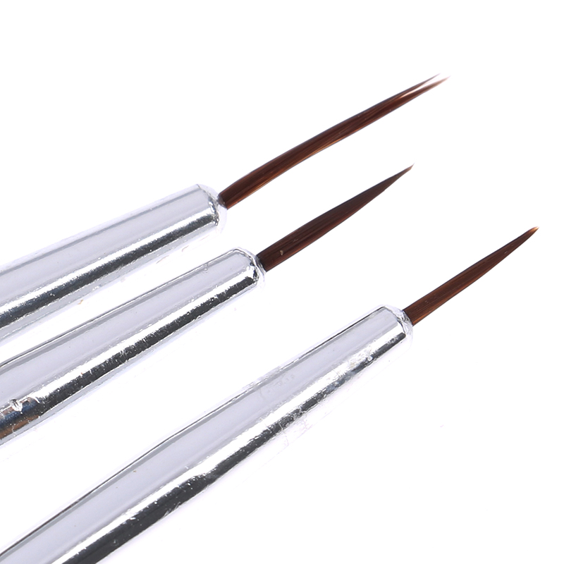 3 pz pennello nail art pittura fiore disegno linee manicure acrilico gel UV - 3 pz pennello nail art pittura fiore disegno linee manicure acrilico gel UV -