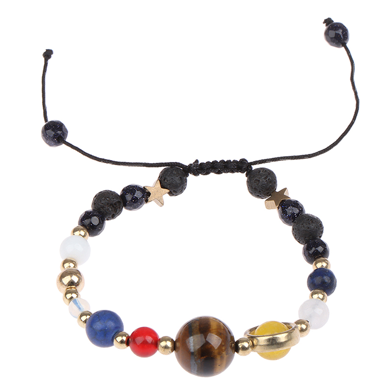 Universe Solar System Eight Planet Stone Beads Bracelet Chain Jewelry Gifts, LC - Picture 6 of 12