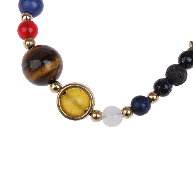 Universe Solar System Eight Planet Stone Beads Bracelet Chain Jewelry Gifts, LC - Picture 4 of 12