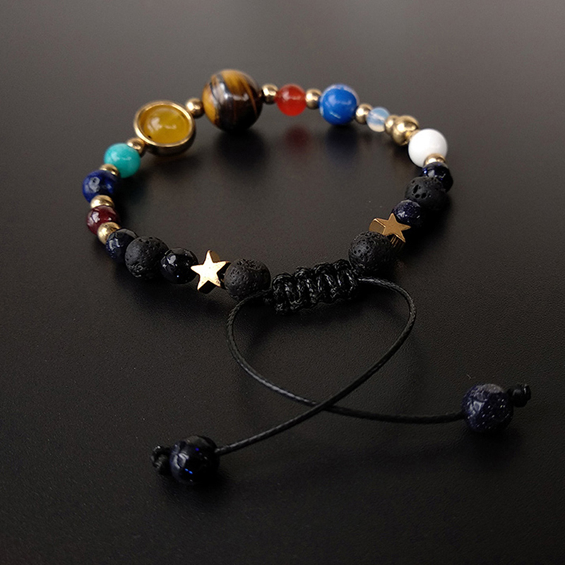 Universe Solar System Eight Planet Stone Beads Bracelet Chain Jewelry Gifts, LC - Picture 7 of 12