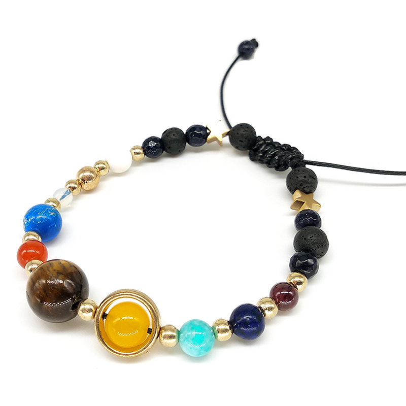 Universe Solar System Eight Planet Stone Beads Bracelet Chain Jewelry Gifts, LC - Picture 10 of 12