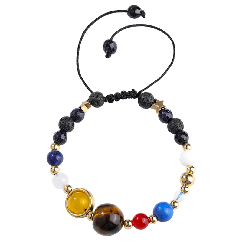 Universe Solar System Eight Planet Stone Beads Bracelet Chain Jewelry Gifts, LC - Picture 9 of 12