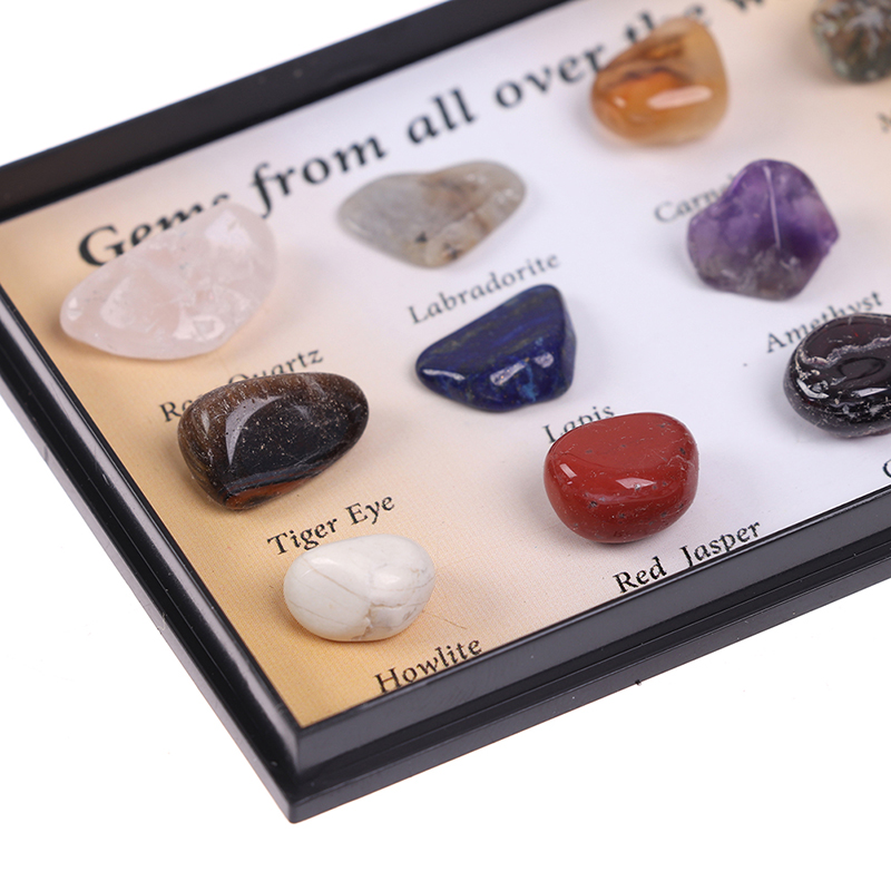 12pcs/box Chakra Stones Natural Stone Reiki Healing Crystal Gemstones aga-qj SPI - Picture 7 of 12