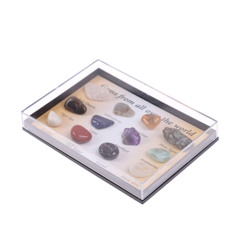 12pcs/box Chakra Stones Natural Stone Reiki Healing Crystal Gemstones aga-qj SPI - Picture 12 of 12
