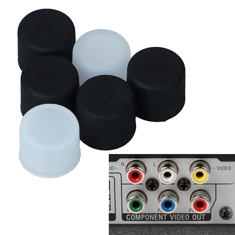 10pcs Silicone TV Audio Video Interface Dust Plug RCA Female Protective Cove S^3 - Photo 9 sur 14