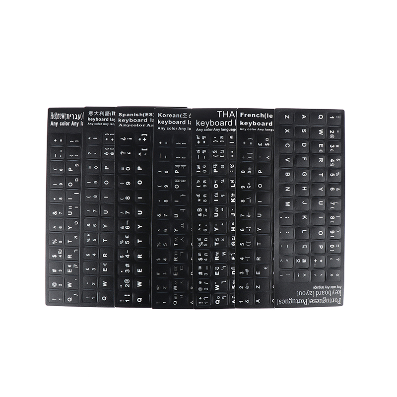 Waterproof Laptop Keyboard Stickers Spanish/French Korean/Thai Keyboard Layo-ja - Picture 7 of 19