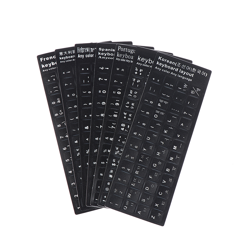 Waterproof Laptop Keyboard Stickers Spanish/French Korean/Thai Keyboard Layo-ja - Picture 10 of 19