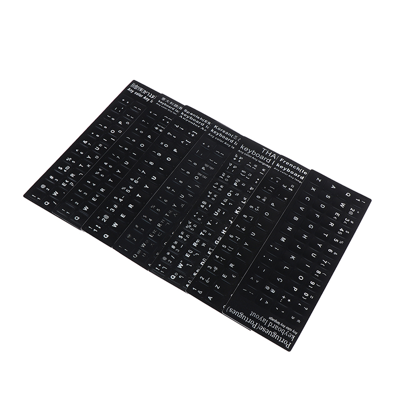 Waterproof Laptop Keyboard Stickers Spanish/French Korean/Thai Keyboard Layo-ja - Picture 9 of 19
