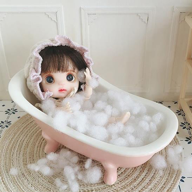 1:6 Dollhouse Porcelain Bath Tub Miniature Bathroom Furniture Accessory Pe 1:6 Dollhouse Porcelain Bath Tub Miniature Bathroom Furniture Accessory Pe