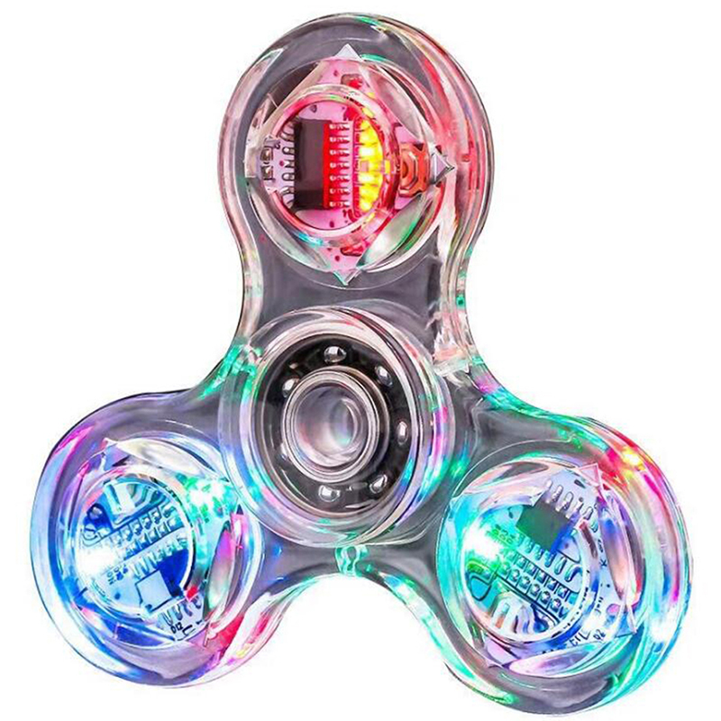 Luminous LED light Spinner Hand Top Spinners Glow in Dark Light EDC FigZ1