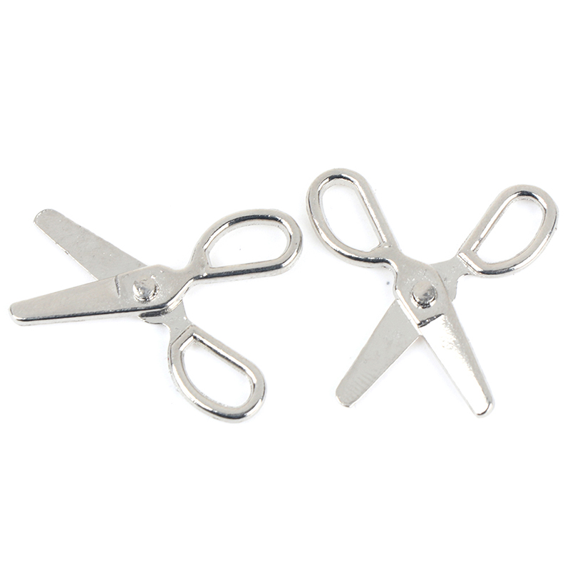 2pcs Mini Metal Scissors Miniature Dolls House Furniture 1:12 Dollhouse Deco H❤W 2pcs Mini Metal Scissors Miniature Dolls House Furniture 1:12 Dollhouse Deco H❤W
