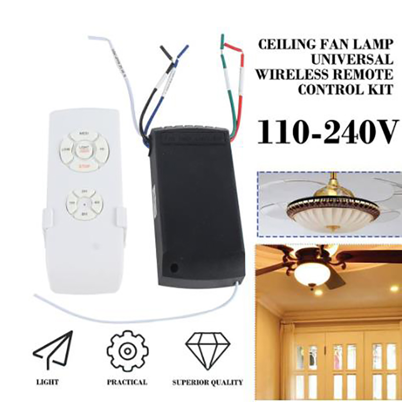 110-240V Universal Ceiling Fan Lamp Speed Remote Control Kit Timing WirelesY`xi - Bild 8 von 12