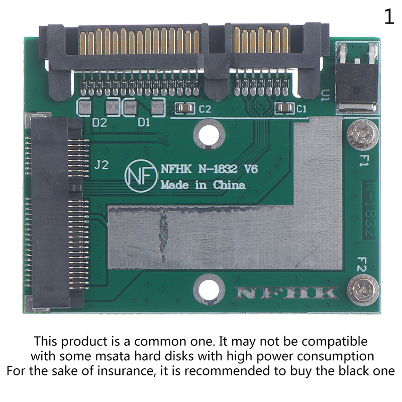 Half height MSATA Mini Pcie SSD To 2.5'' SATA3 6.0gps Adapter Converter Card - Photo 13/16