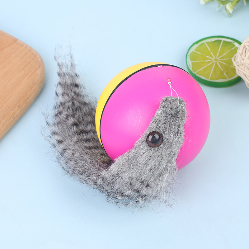 Pet Dog Cat Toy Weasel Motorized Funny Rolling Ball Beaver Balls pet