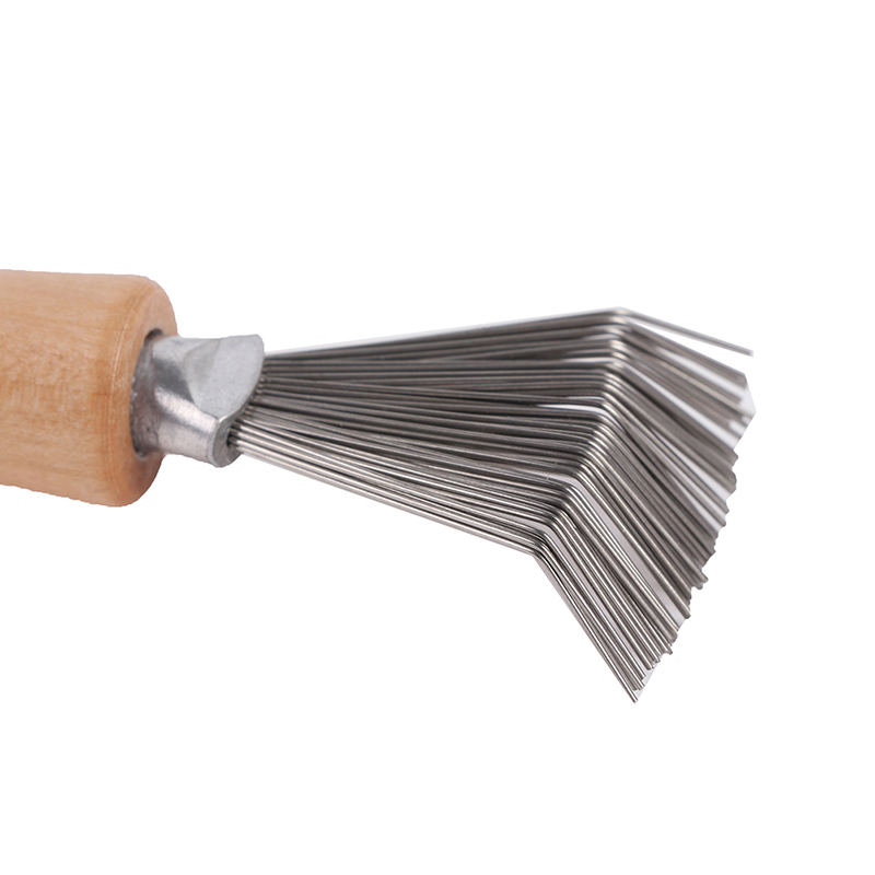 1Pcs Wooden Comb Cleaner Cleaning Hair Brush Comb Cleaner Handle Embeded ToAT M~ - Picture 6 of 12