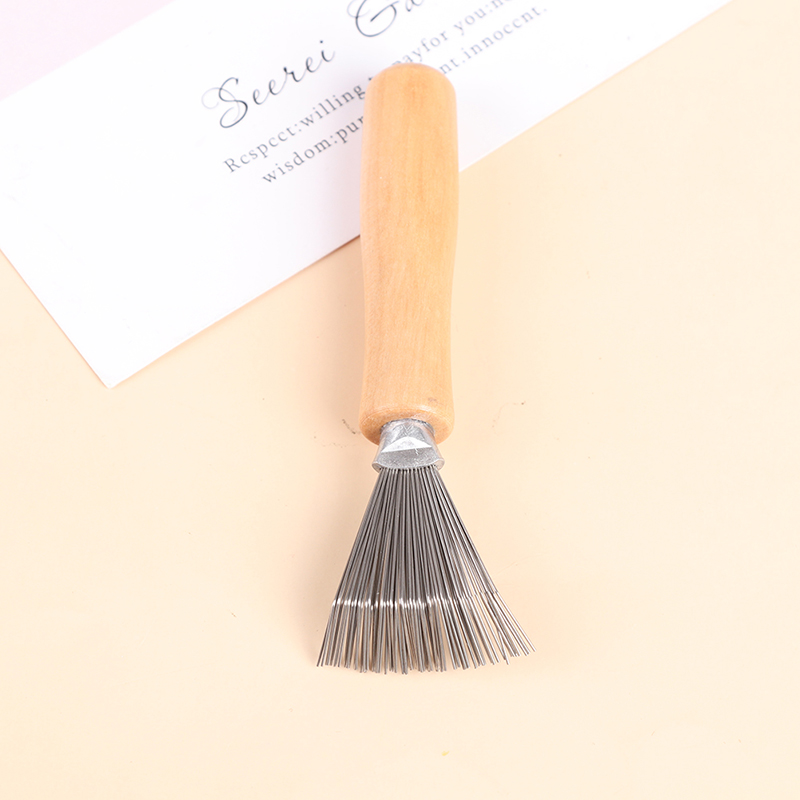 1Pcs Wooden Comb Cleaner Cleaning Hair Brush Comb Cleaner Handle Embeded ToAT M~ - Picture 12 of 12