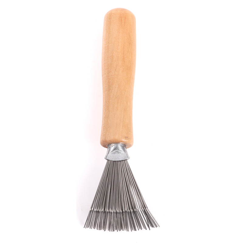 1Pcs Wooden Comb Cleaner Cleaning Hair Brush Comb Cleaner Handle Embeded ToAT M~ - Picture 2 of 12