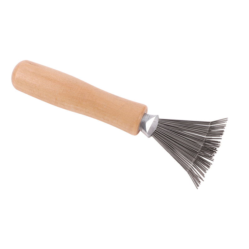 1Pcs Wooden Comb Cleaner Cleaning Hair Brush Comb Cleaner Handle Embeded ToAT M~ - Picture 1 of 12