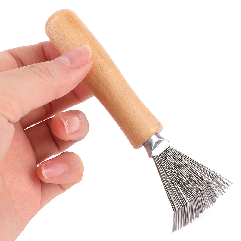 1Pcs Wooden Comb Cleaner Cleaning Hair Brush Comb Cleaner Handle Embeded ToAT M~ - Picture 10 of 12