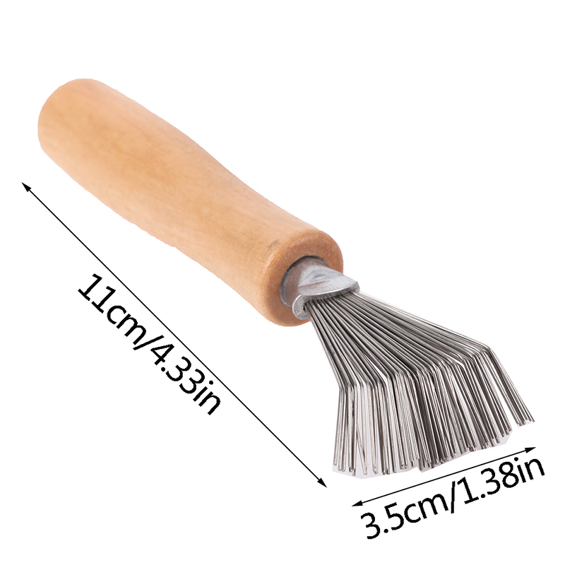 1Pcs Wooden Comb Cleaner Cleaning Hair Brush Comb Cleaner Handle Embeded ToAT M~ - Picture 3 of 12