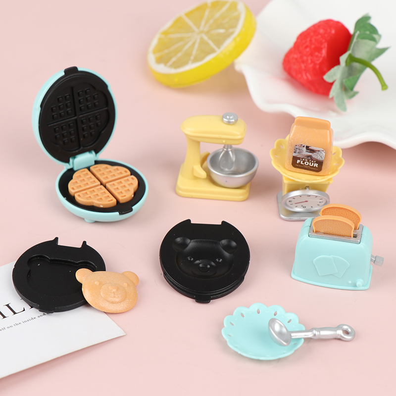 1/12 Dollhouse Miniature DIY Kitchen Set Bread machine Electronic sca-dx