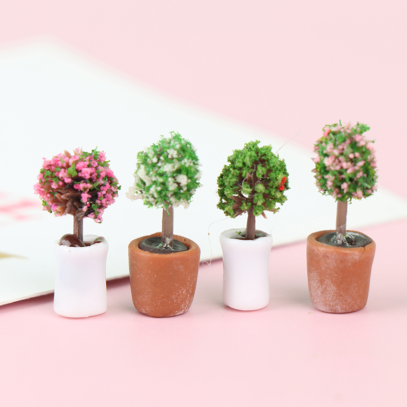 1:12 casa delle bambole in miniatura mini albero pianta verde in vaso in vaso in vaso arredamento casa}-