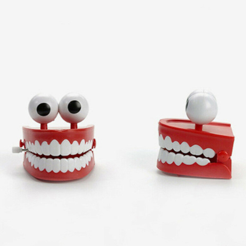Novelty Dentures Clockwork Fun Toy Teeth Clockwork Beating On The Chain Toys-qk  | eBay
