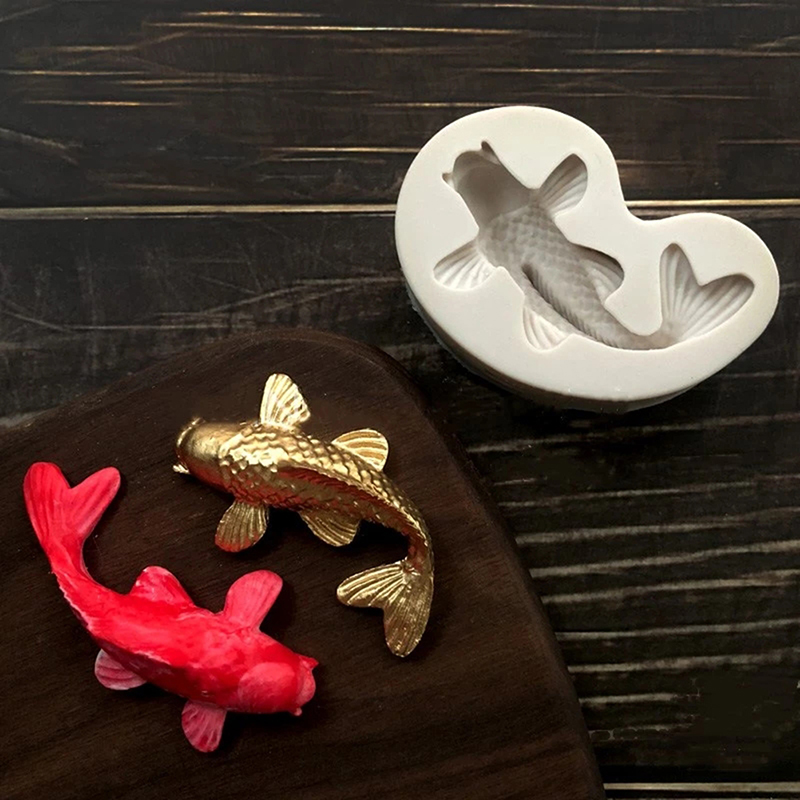 3D DIY Silicone Fish Shape Cake Mould Carp Fondant Mold Chocolate Soap MoodM Hc