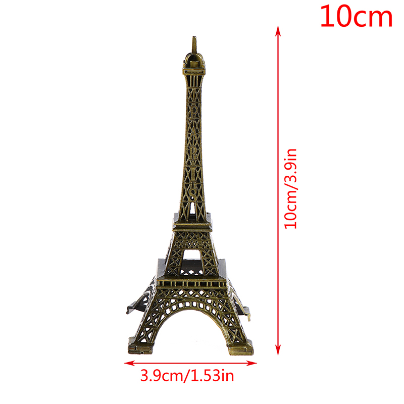 Retro Paris Eiffelturm Modell Schreibtisch Bronze Metall Statue Figur Dekor#B - Bild 15 von 16