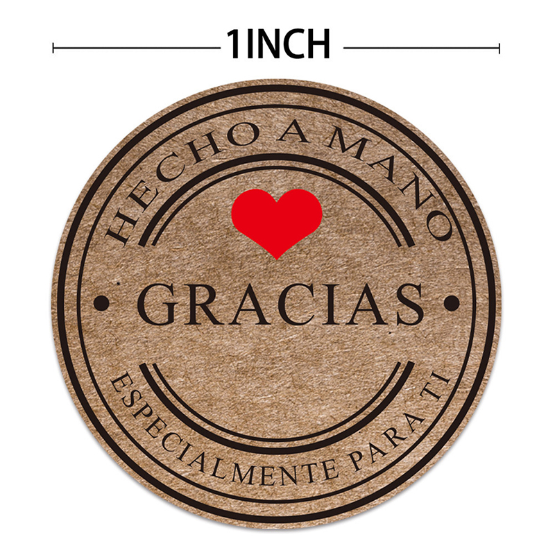 500Pcs Gracias Spanish Thank You labels Stickers Handmade Scrapbooking Stick-ja - Picture 3 of 12