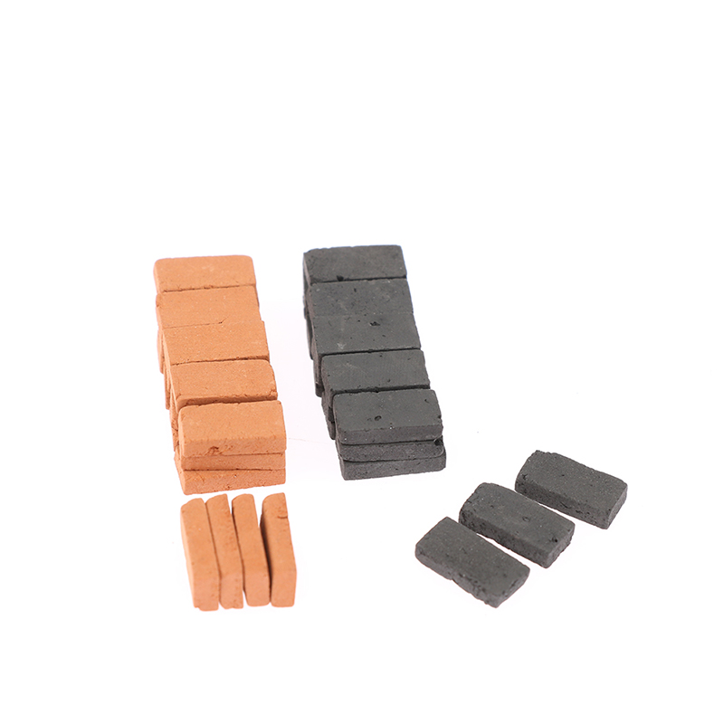 50Pcs Dollhouse Brick Model DIY Miniature Building Landscape Modelling ...