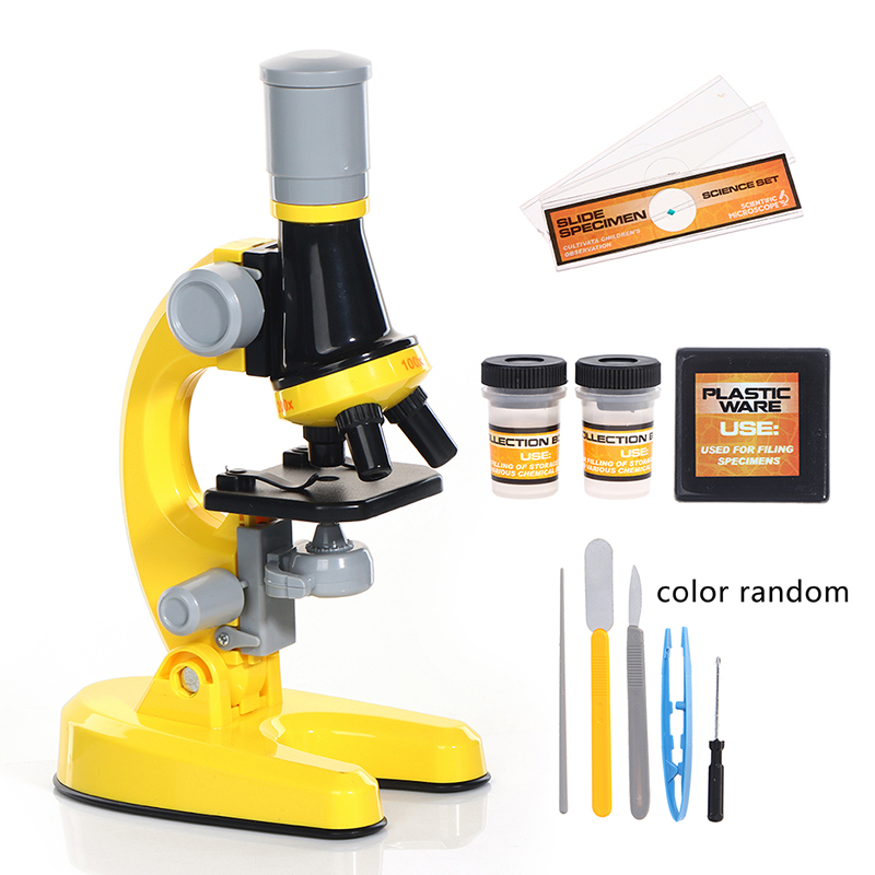 Microscope pour Enfants, Microscope pour Enfants HD Loupe Professionnelle  de l'Éducation Robuste avec Lumière LED pour l'Expérience de la Science  Biologique Bleu 