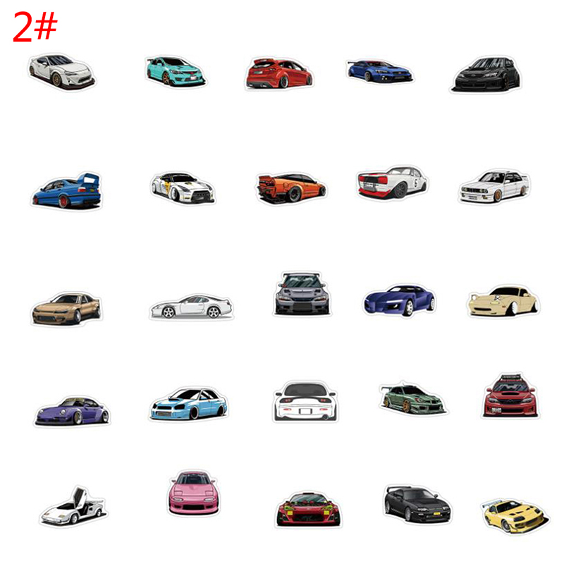 50Pcs JDM Automotive Car Graffiti Sticker Guitar Suitcase Skateboard ...