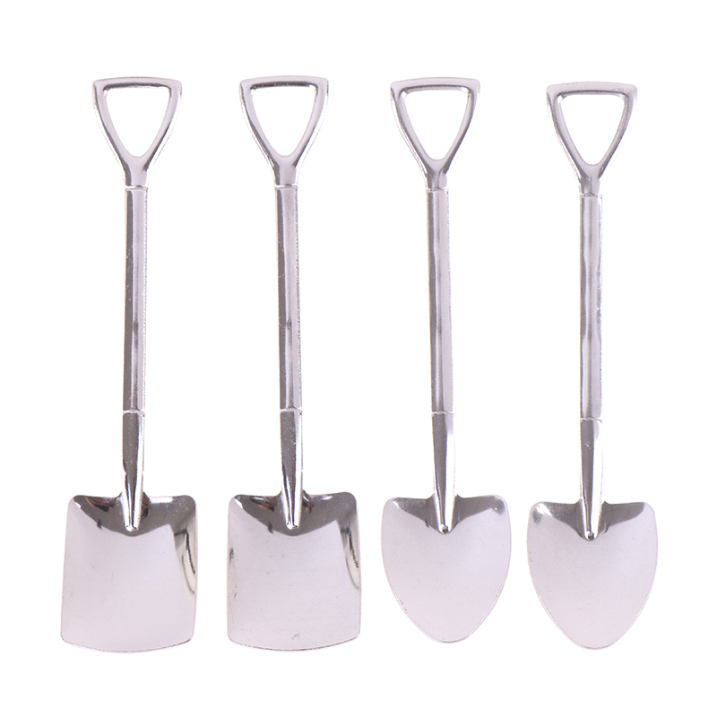 4Pcs/set Stainless Steel Retro Shovel Ice Cream Coffee Spoon Creative Tea-sp-qk - Picture 9 of 12