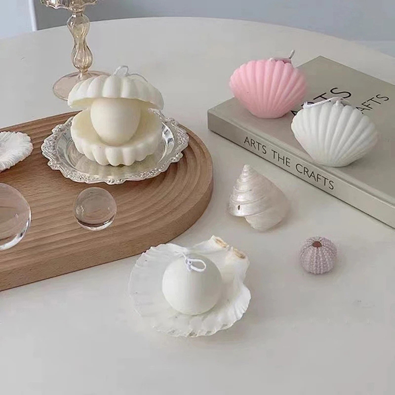 Pearl Seashell Mold Soy Candle Making 3D Soap Cake Art Gifts Baking DecorTRMDDM Pearl Seashell Mold Soy Candle Making 3D Soap Cake Art Gifts Baking DecorTRMDDM