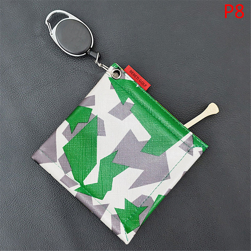 Square Golf Ball Cleaning Towel Mini Cleaner With Retractable Keychain Buc~f F❤❤