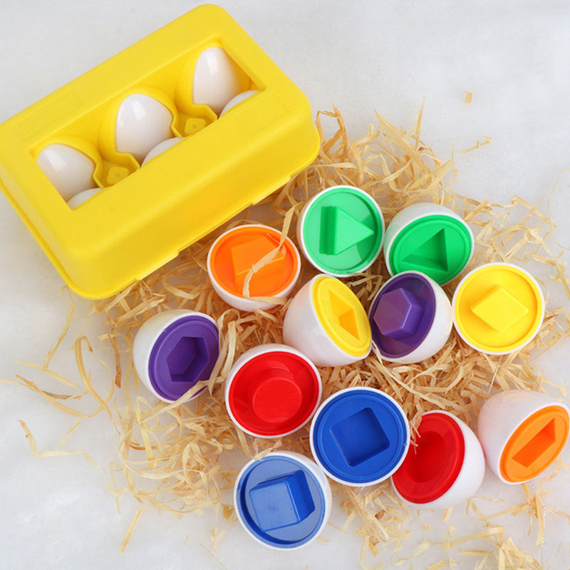 6PCS Mixed Shape Smart Eggs 3D Jigsaw Puzzle Games Montessori Learning ToysNR Sn 6PCS Mixed Shape Smart Eggs 3D Jigsaw Puzzle Games Montessori Learning ToysNR Sn
