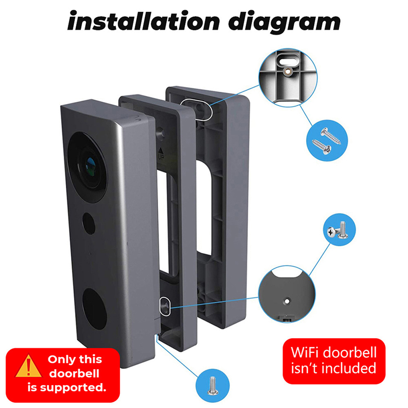1pc Blink Video Doorbell Wedge Mount Bracket Wireless Video Doorb-bf - Picture 6 of 14