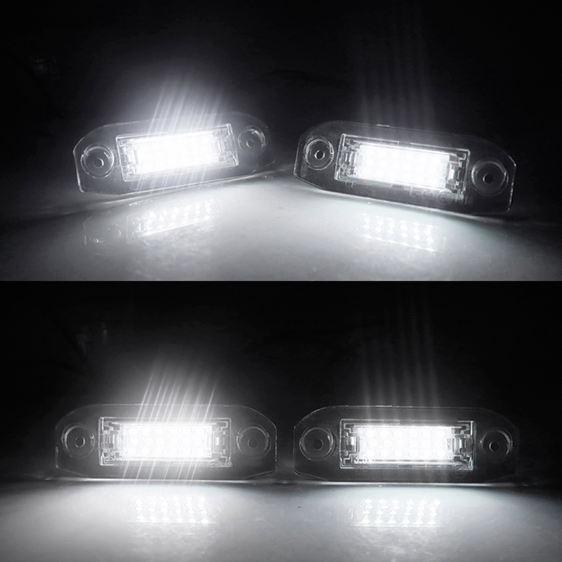 LED car license plate light 12V white light for Volvo S40 S60 S80 XC70 X-ja - Zdjęcie 6 z 12